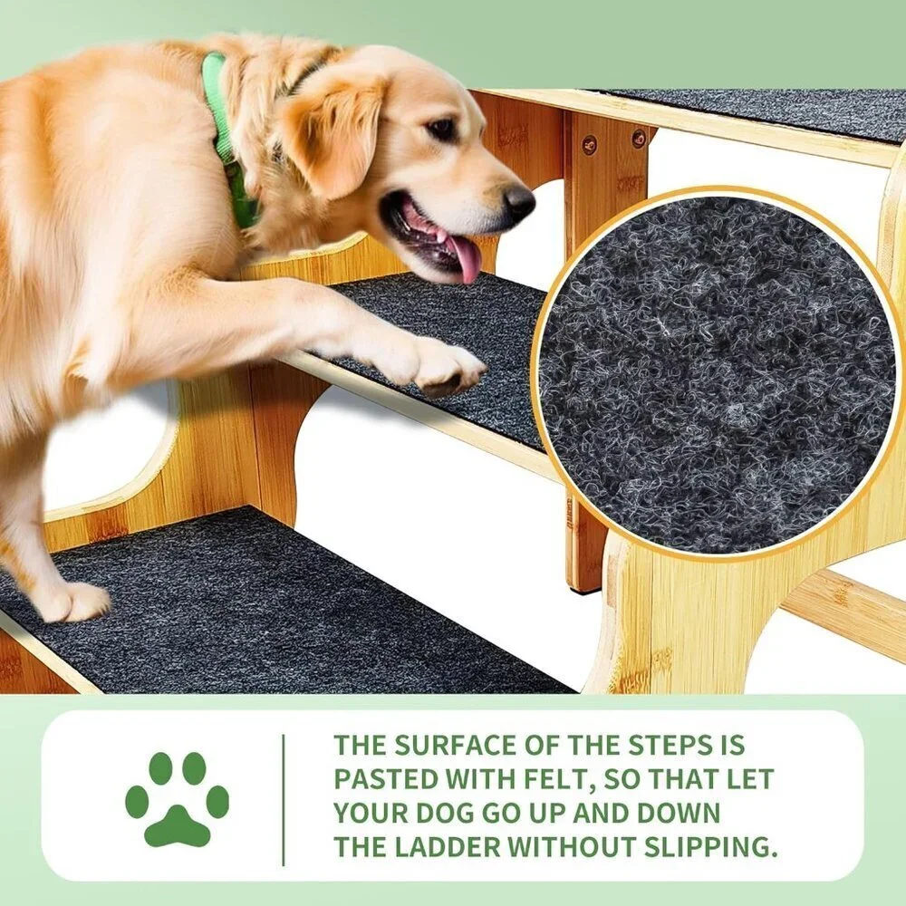 Dog Steps for Bed,24 Inches 5 Step Dog Stairs for Senior Pets to Get On 30 Inc